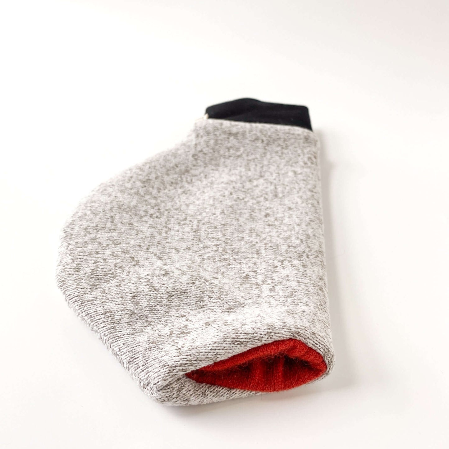 Gray knit fleece