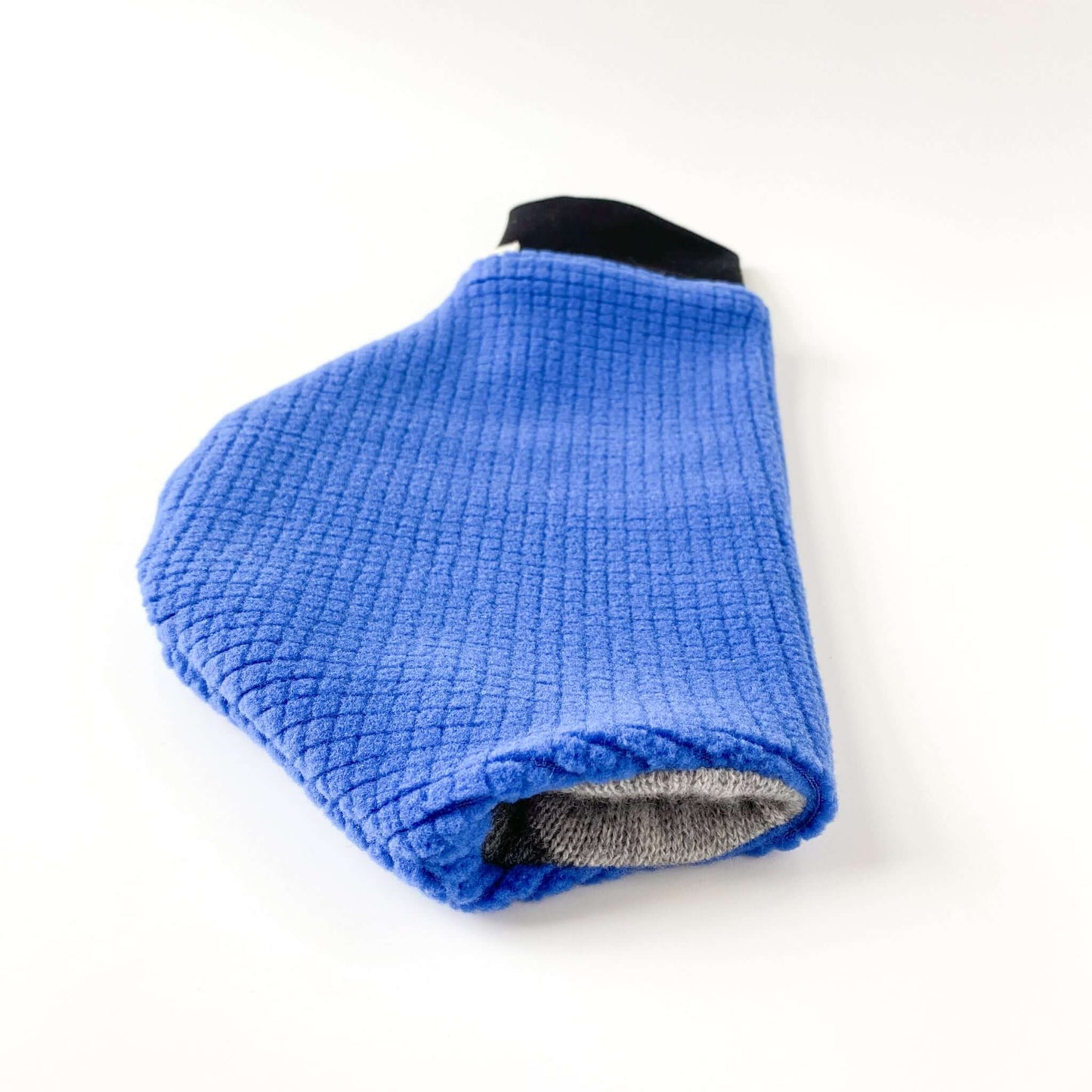 Blue grid fleece