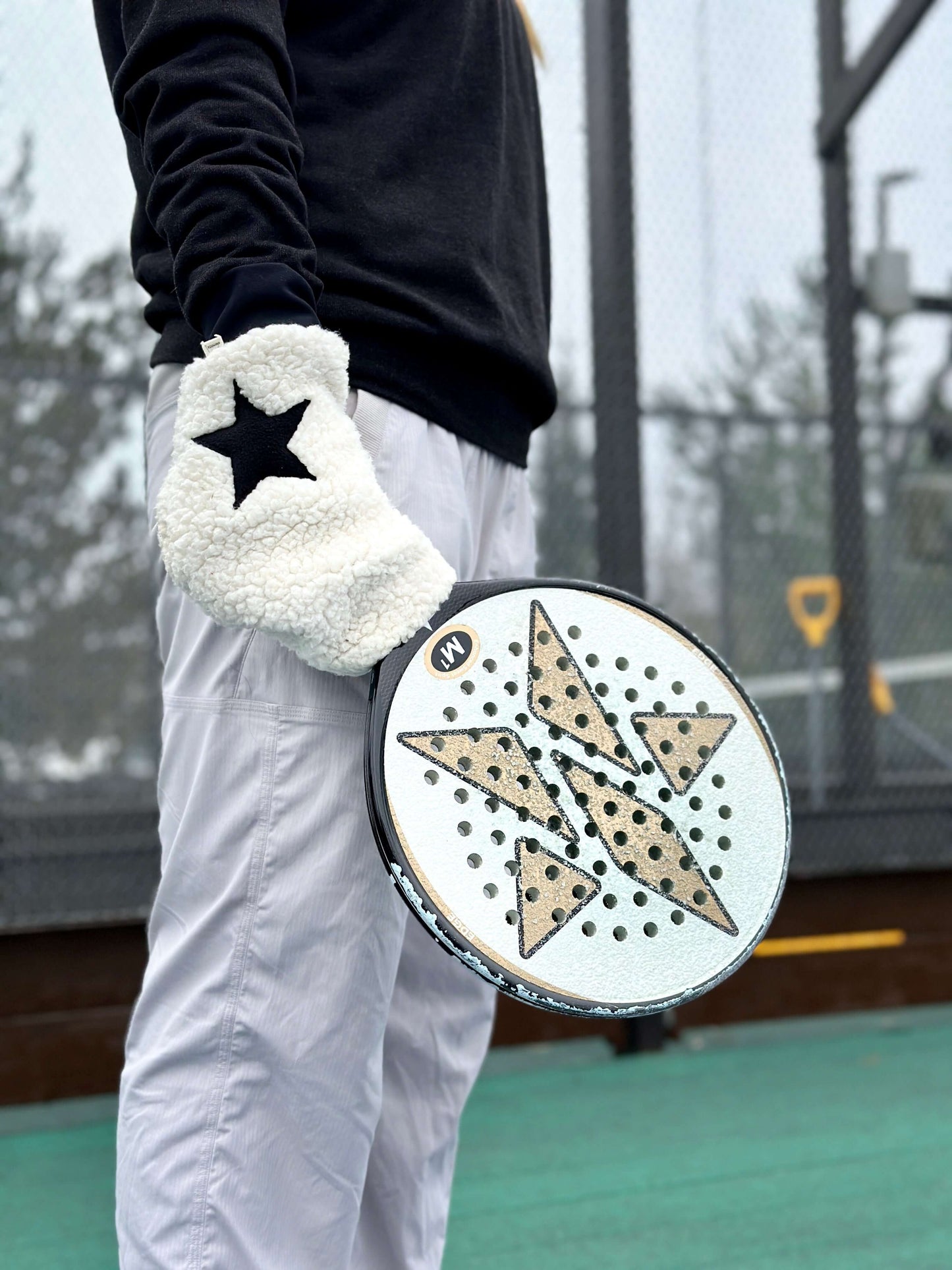 Elemitts Handmade platform tennis mitts lined with repurposed cashmere Paddle tennis